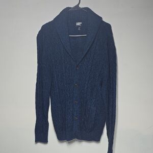 Lands' End Men's Navy Cardigan Sweater